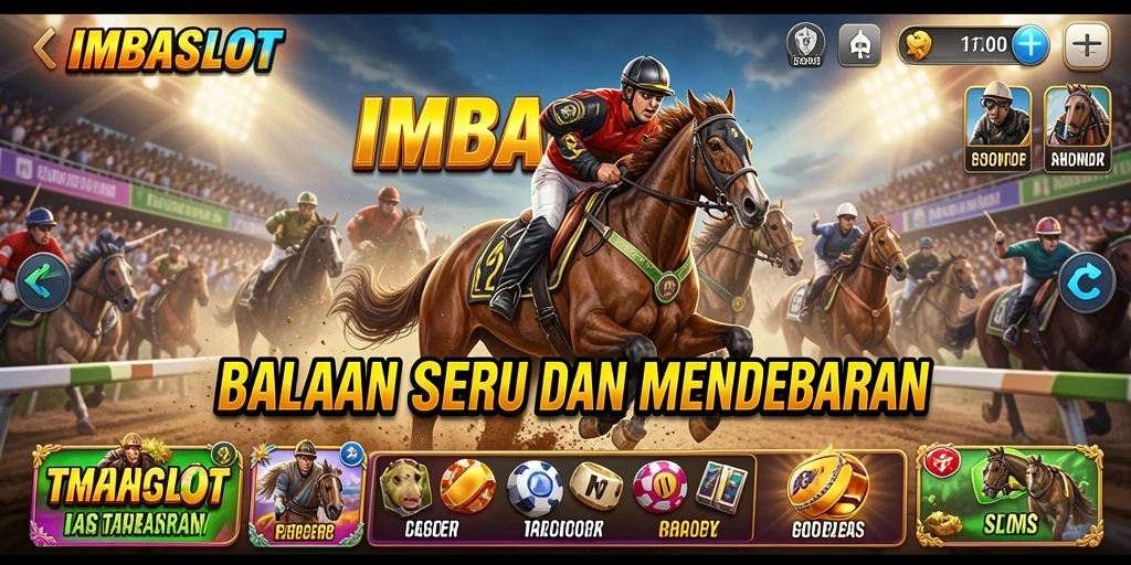 Tampilan gameplay balapan yang mendebarkan di IMBASLOT.