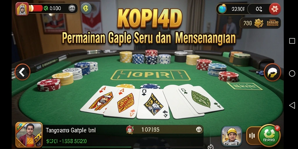 Tampilan gameplay Gaple yang seru di KOPI4D.