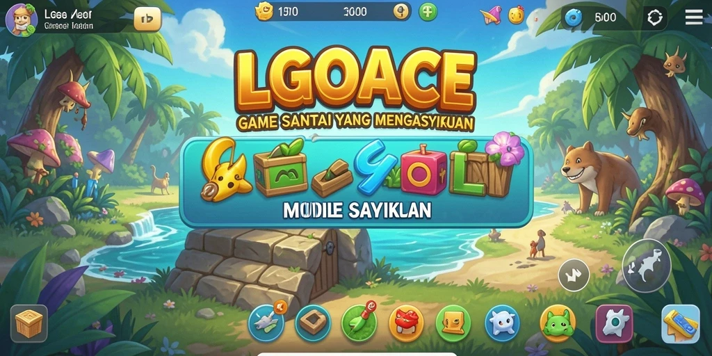 Tampilan gameplay LGOACE yang penuh warna dan menarik.