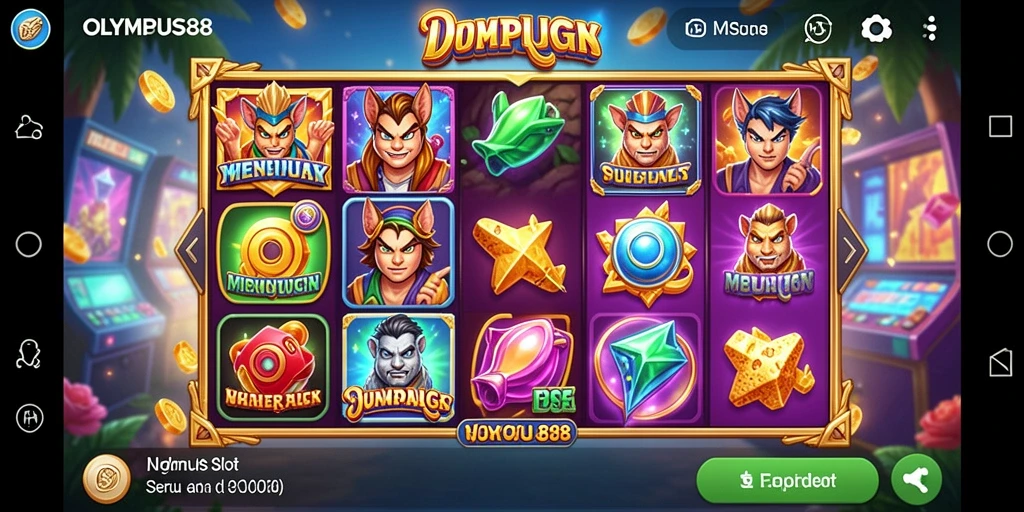 Screenshot OLYMPUS88 menampilkan tampilan permainan slot yang menarik.