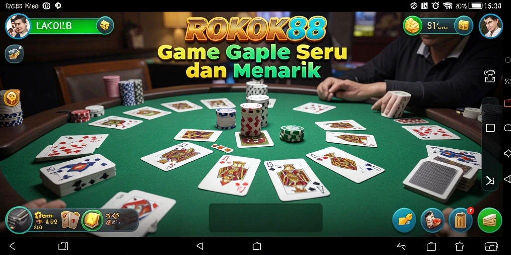 Tampilan gameplay seru ROKOK88 dengan pemain yang aktif.