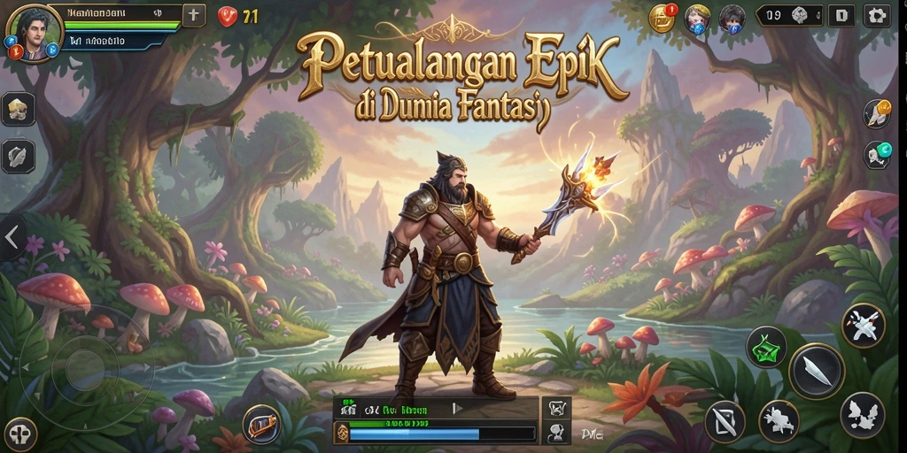 Tampilan gameplay <strong>RP8</strong> yang mengasyikkan dalam dunia RPG.