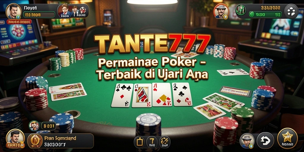 Tampilan gameplay Poker yang menarik dan seru di TANTE777.