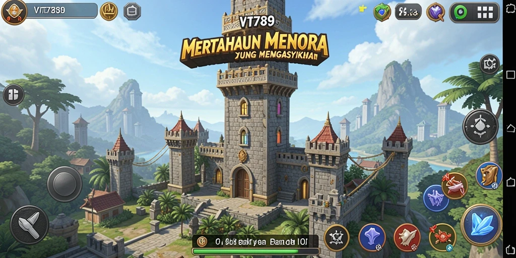 Tampilan gameplay menawan dari VT789 dalam aksi Tower Defense.