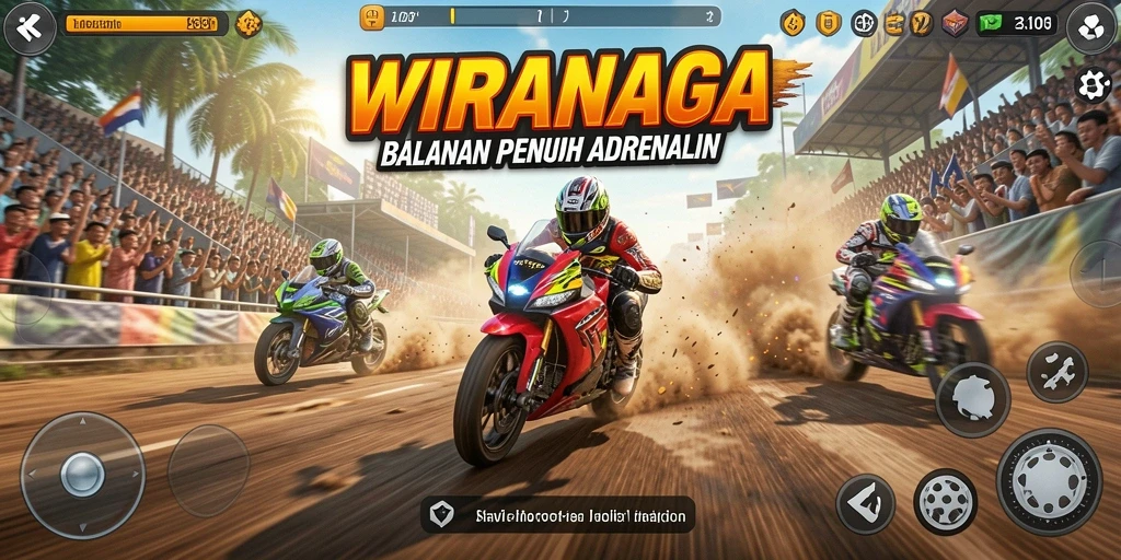 Tampilan seru dari balapan motor di WIRANAGA.